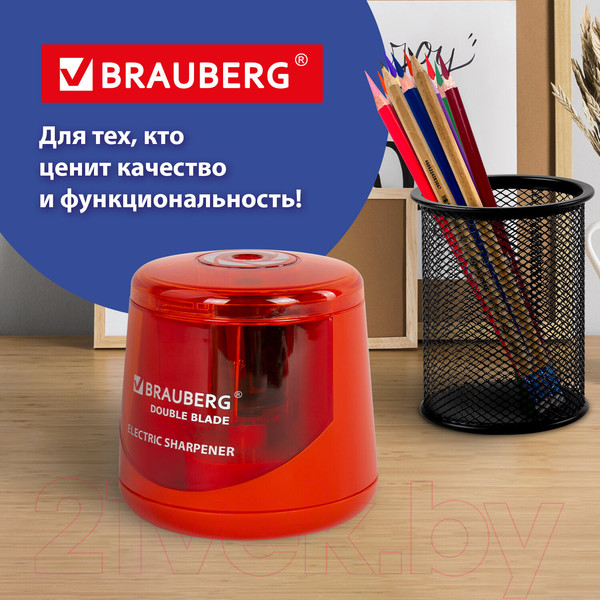 Изображение товара Точилка Brauberg Double Blade Red. Электрическая / 271338