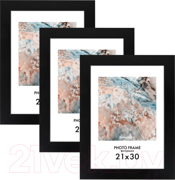 Изображение товара Набор рамок Brauberg Basic / 391261 (3шт, черный)