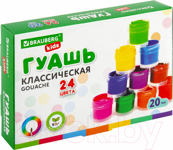Изображение товара Гуашь Brauberg Kids New / 192380 (24цв)