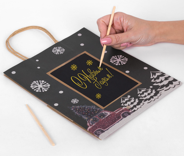 Изображение товара Набор пакетов подарочных Золотая сказка Ny Kraft / 591967 (6шт)