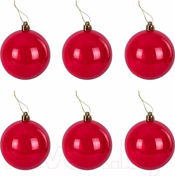 Изображение товара Набор шаров новогодних Золотая сказка Eden Colors / 591978 (24шт, красный/жемчужный)