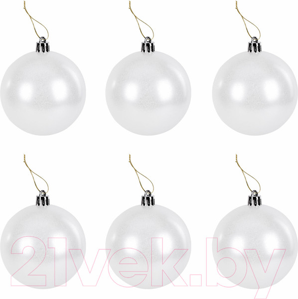 Изображение товара Набор шаров новогодних Золотая сказка Eden Colors / 591978 (24шт, красный/жемчужный)