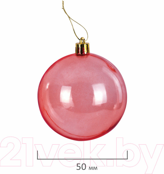 Изображение товара Набор шаров новогодних Золотая сказка Eden Colors / 591978 (24шт, красный/жемчужный)