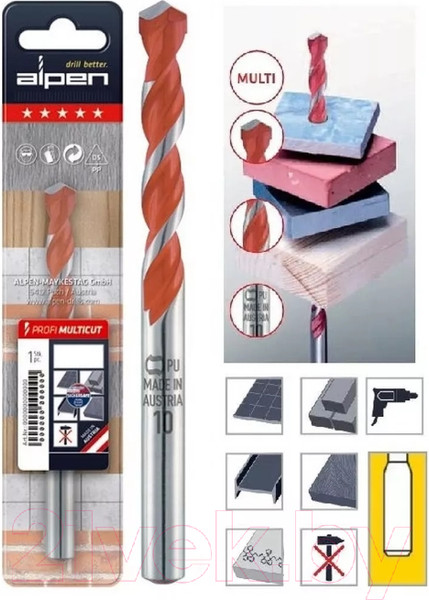 Изображение товара Сверло ALPEN Profi Multicut 8мм / 17200800100