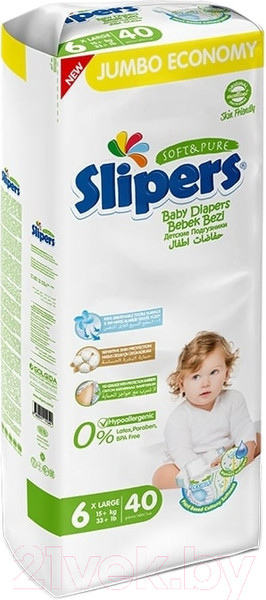 Изображение товара Подгузники детские Slipers XL 15+ / J-206 (40шт)