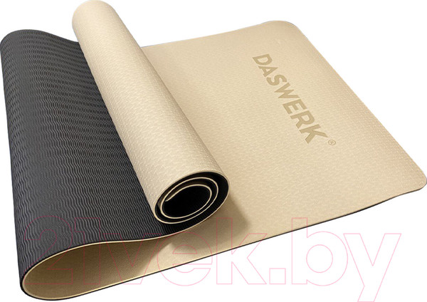 Изображение товара Коврик для йоги и фитнеса Daswerk 680030 (бежевый/черный)