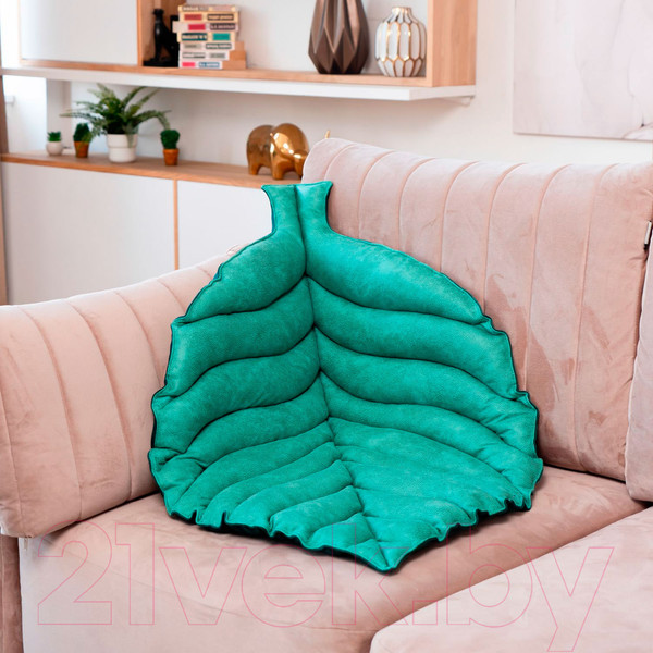 Изображение товара Матрас для животных Mr. Kranch Листочек MKR221514 (зеленый)