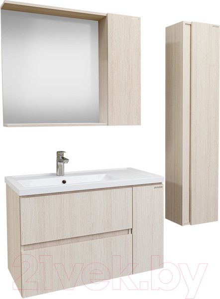 Изображение товара Шкаф с зеркалом для ванной Grossman Юнит 80 / 2080112 (кадена лайт)