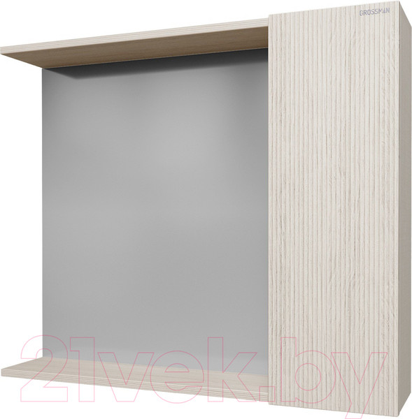 Изображение товара Шкаф с зеркалом для ванной Grossman Юнит 80 / 2080112 (кадена лайт)