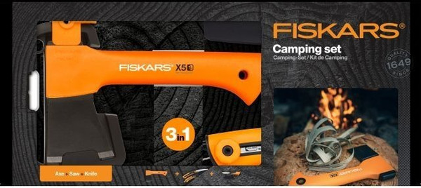 Изображение товара Набор аксессуаров для туризма Fiskars Топор+пила+нож / 1057912