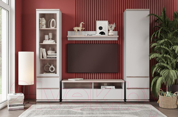 Изображение товара Шкаф-пенал Anrex Lima 1D2S (персидский жемчуг/мадура)