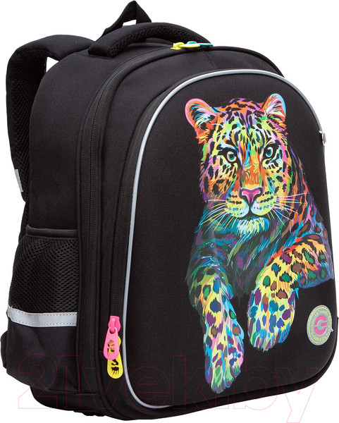 Изображение товара Школьный рюкзак Grizzly RAz-386-5 (черный)
