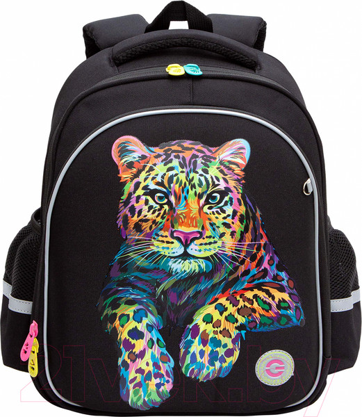 Изображение товара Школьный рюкзак Grizzly RAz-386-5 (черный)