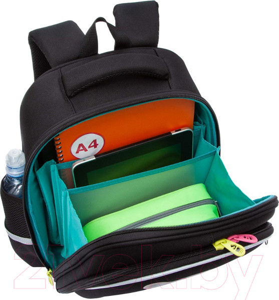 Изображение товара Школьный рюкзак Grizzly RAz-386-5 (черный)