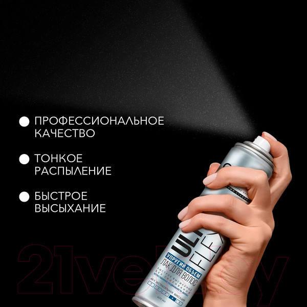 Изображение товара Лак для укладки волос Сьёсс Ultra Flex Упругий объем экстрасильная фиксация (400мл)
