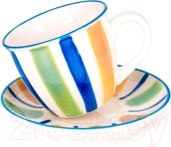 Изображение товара Чашка с блюдцем Fissman 14139 (фарфор)