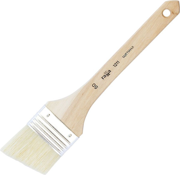 Изображение товара Кисть для рисования ГАММА Щетина скошенная №50 / 1211050 (флейц)