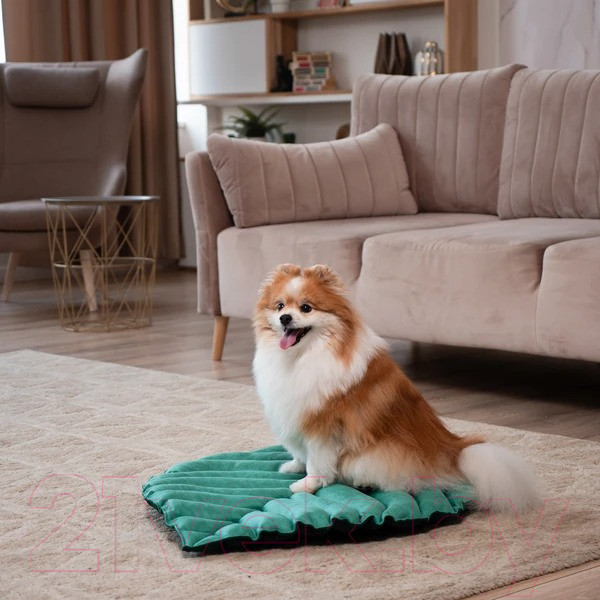 Изображение товара Матрас для животных Mr. Kranch Листочек / MKR221415 (зеленый)