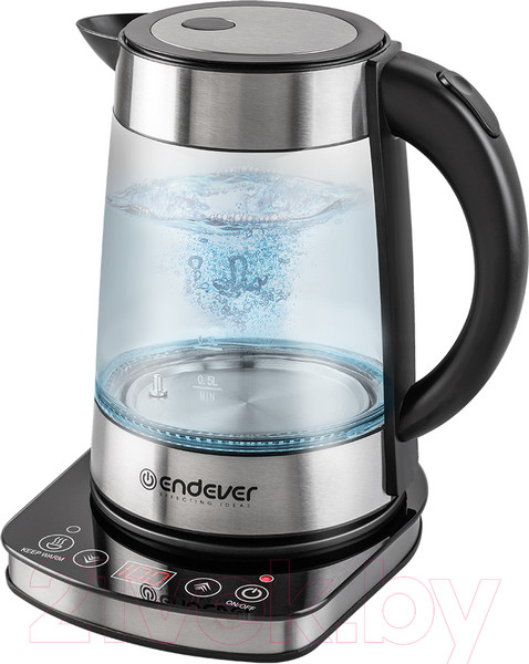 Изображение товара Электрочайник Endever Skyline KR-367G (черный/стальной)