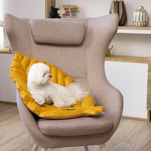 Изображение товара Матрас для животных Mr. Kranch Листочек / MKR221477 (охра)