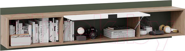 Изображение товара Шкаф навесной ТриЯ Лео ТД-410.12.21 (гикори джексон/белый матовый/дымчатый зеленый)