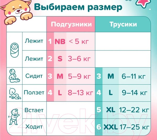 Изображение товара Подгузники-трусики детские Tanoshi Baby Pants L 9-14кг (44шт)