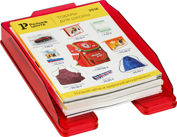 Изображение товара Лоток для бумаг Стамм Эксперт / ЛТГ-31156 (тонированный вишневый)