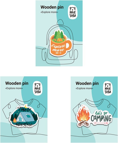Изображение товара Набор значков Meshu Explore More / MS_54881 (3шт)
