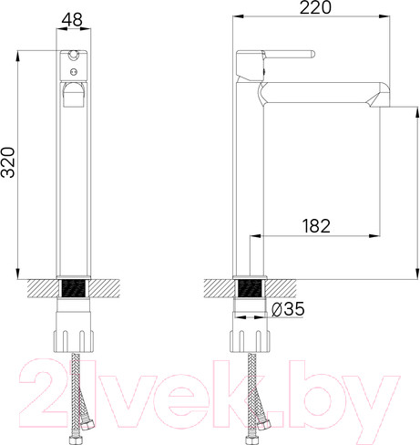 Изображение товара Смеситель IDDIS Aiger AIGSB01i01
