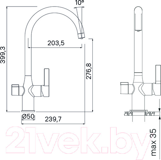 Изображение товара Смеситель IDDIS Pure PURBLFJi05