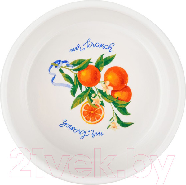Изображение товара Миска для животных Mr. Kranch Апельсины / MKR080024 (белый)