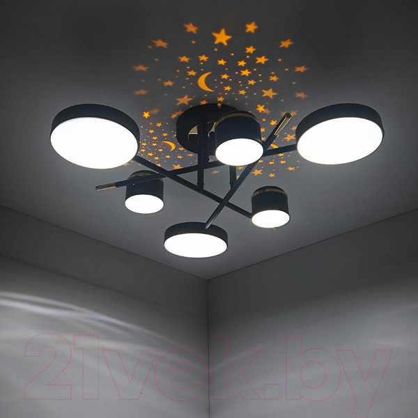 Изображение товара Потолочный светильник Mirastyle Диод MH-3231/6 BK+FGD