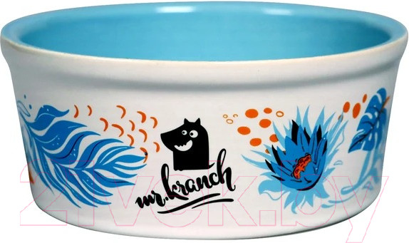 Изображение товара Миска для животных Mr. Kranch Тропики / MKR080023 (голубой)