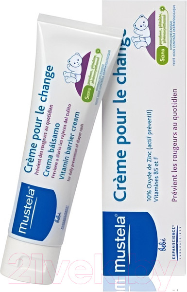 Изображение товара Крем под подгузник Mustela Bebe Защитный (100мл)