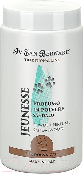 Изображение товара Пудра для животных Iv San Bernard Traditional Line Jeunesse с запахом сандала / NPROJEU100 (80г)
