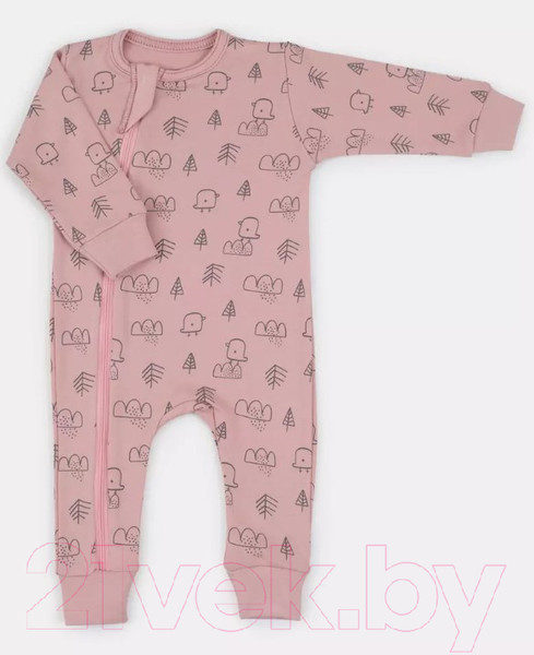 Изображение товара Набор комбинезонов для малышей MOWbaby Birds / 1282 (Rose, р.62)