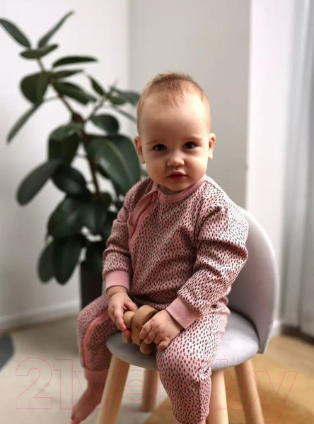 Изображение товара Набор комбинезонов для малышей MOWbaby Birds / 1282 (Rose, р.62)