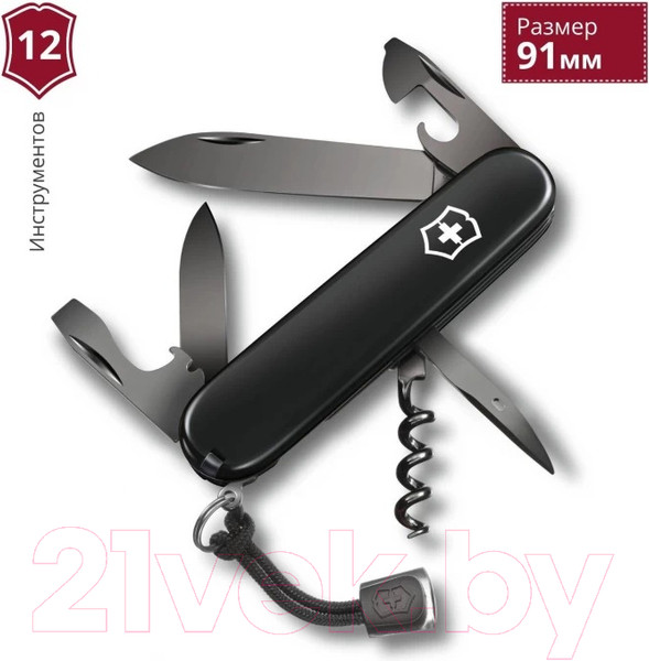Изображение товара Нож швейцарский Victorinox Spartan / 1.3603.31P (черный)