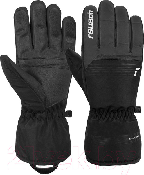 Изображение товара Перчатки лыжные Reusch Snow King / 6201198-6681 (р-р 6.5, Dark Granite/Black)
