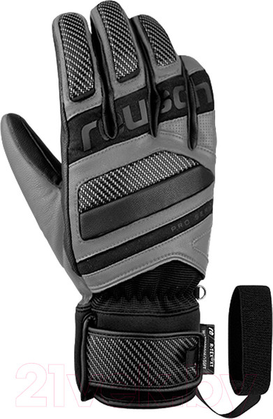 Изображение товара Перчатки лыжные Reusch Henrik Kristoffersen Glacier / 6301118-6592 (р-р 10, Grey/Black)