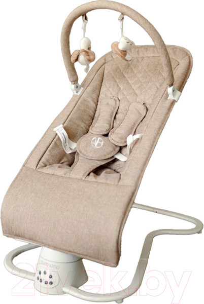 Изображение товара Детский шезлонг Amarobaby Happy Swing / AB23-22HAPPY/03 (бежевый)