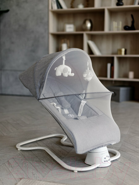 Изображение товара Детский шезлонг Amarobaby Happy Swing / AB23-22HAPPY/11 (серый)