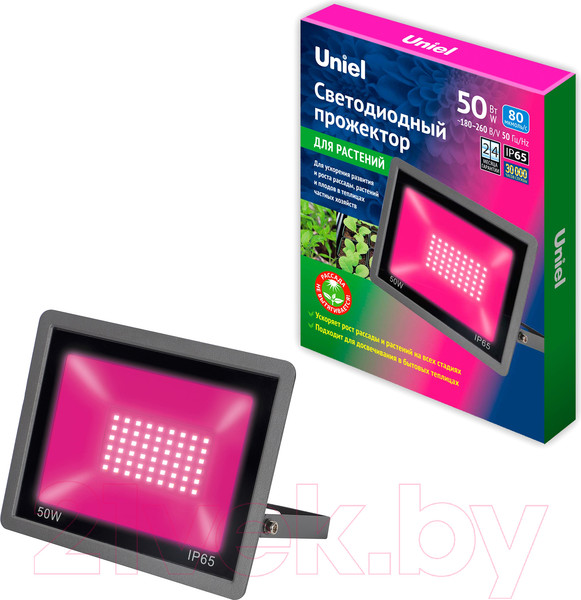 Изображение товара Светильник для растений Uniel ULF-P42-50W/SPBR IP65 180-260V / UL-00010384 (черный)