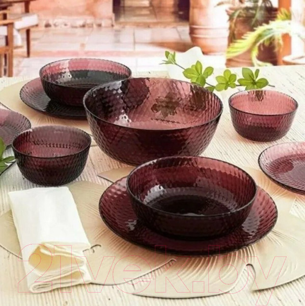 Изображение товара Набор столовой посуды Luminarc Идиллия Лилак O0325 (43пр)