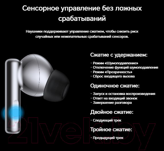 Изображение товара Беспроводные наушники Honor Choice Earbuds X5 Pro / BTV-ME10 (белый)