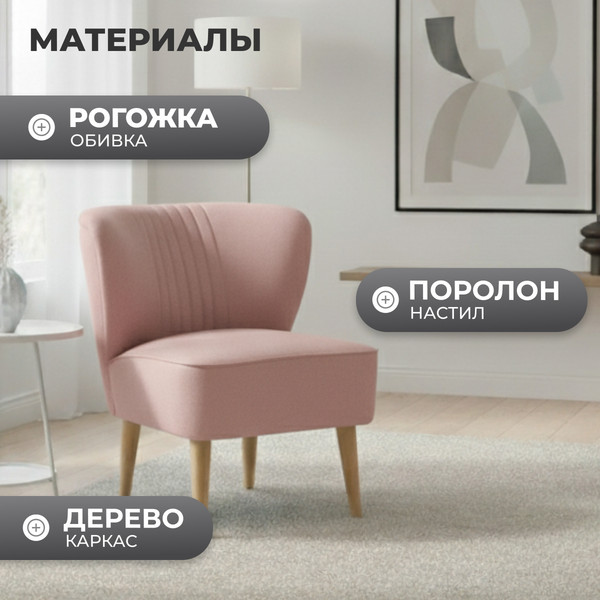 Изображение товара Кресло мягкое Mio Tesoro Унельма (Malmo 61 Pink)