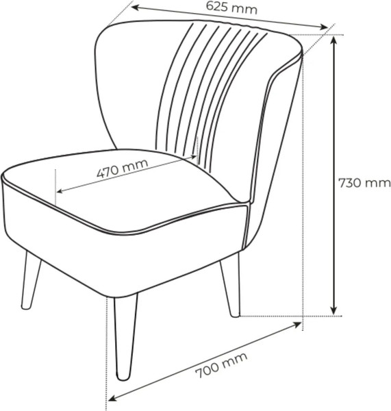 Изображение товара Кресло мягкое Mio Tesoro Унельма (Twist 01 Ceam)