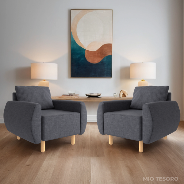 Изображение товара Кресло мягкое Mio Tesoro Тулисия (Twist 20 Dark Grey)