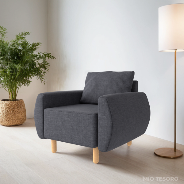 Изображение товара Кресло мягкое Mio Tesoro Тулисия (Twist 20 Dark Grey)