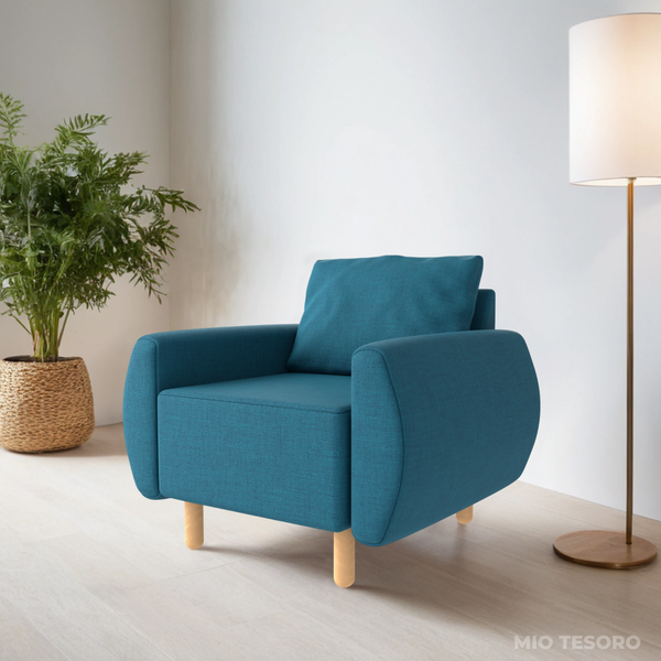 Изображение товара Кресло мягкое Mio Tesoro Тулисия (Twist 12 Petrol Turquoise)